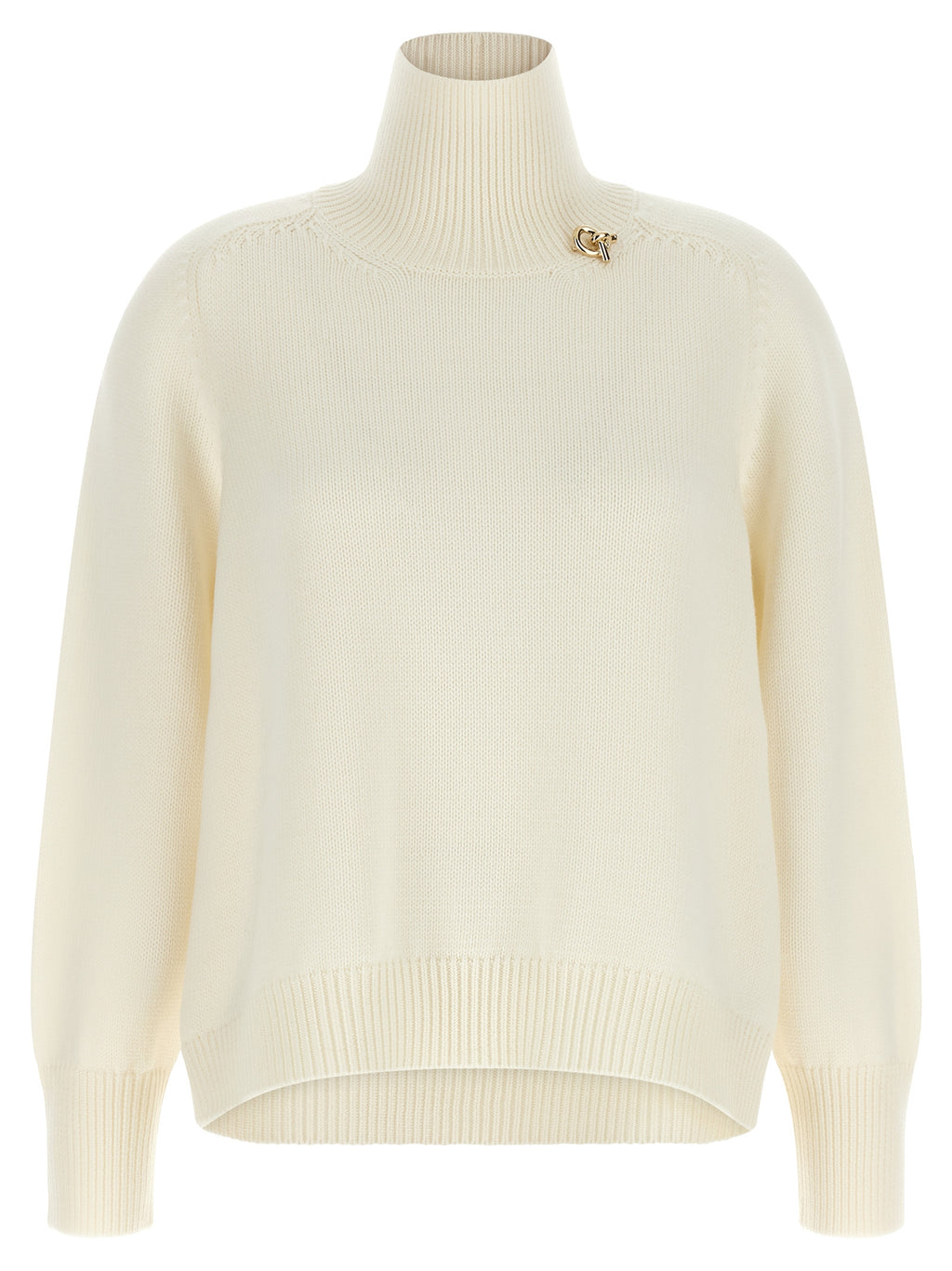 Fabiana Filippi White Virgin Wool Cardigan