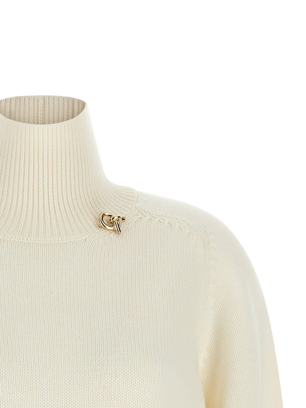 Fabiana Filippi White Virgin Wool Cardigan