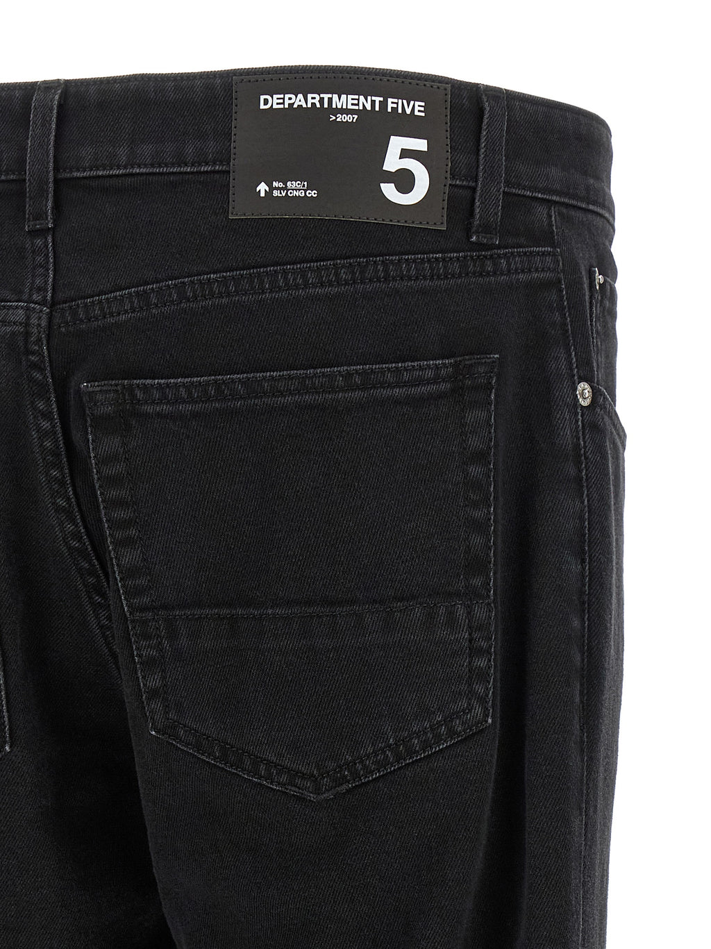 Department 5 Black Cotton Cropped Jeans