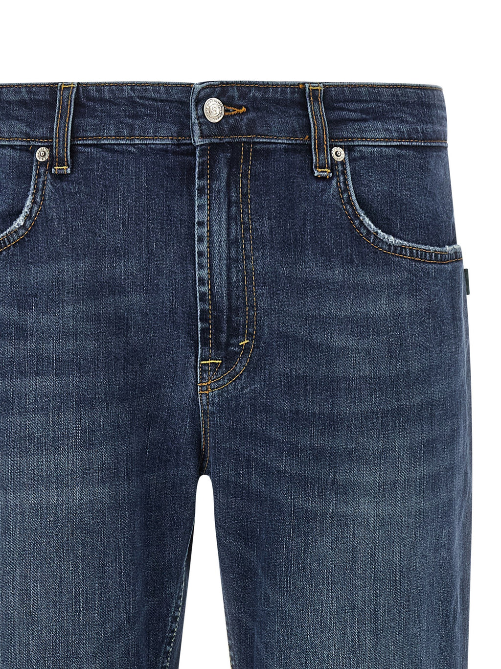 Department 5 Blue Cotton Cropped Jeans