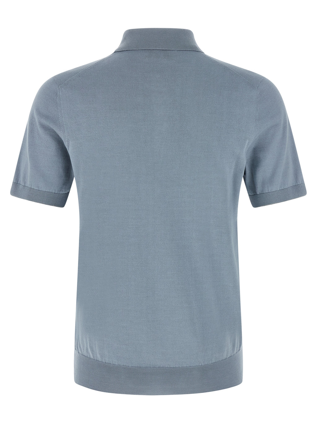 Brunello Cucinelli Blue Cotton Polo Shirt
