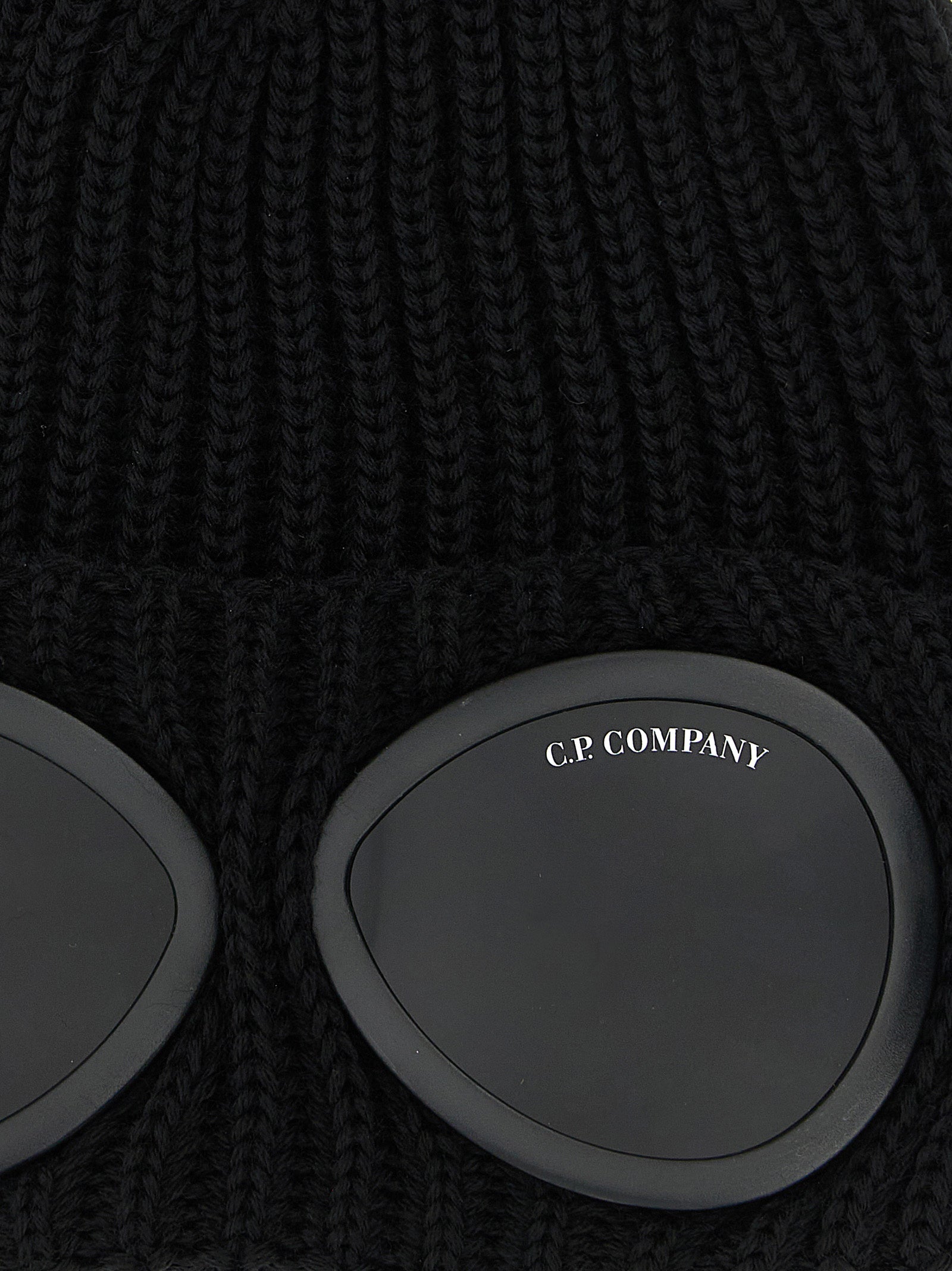 C.P. Company Black Wool Beanie