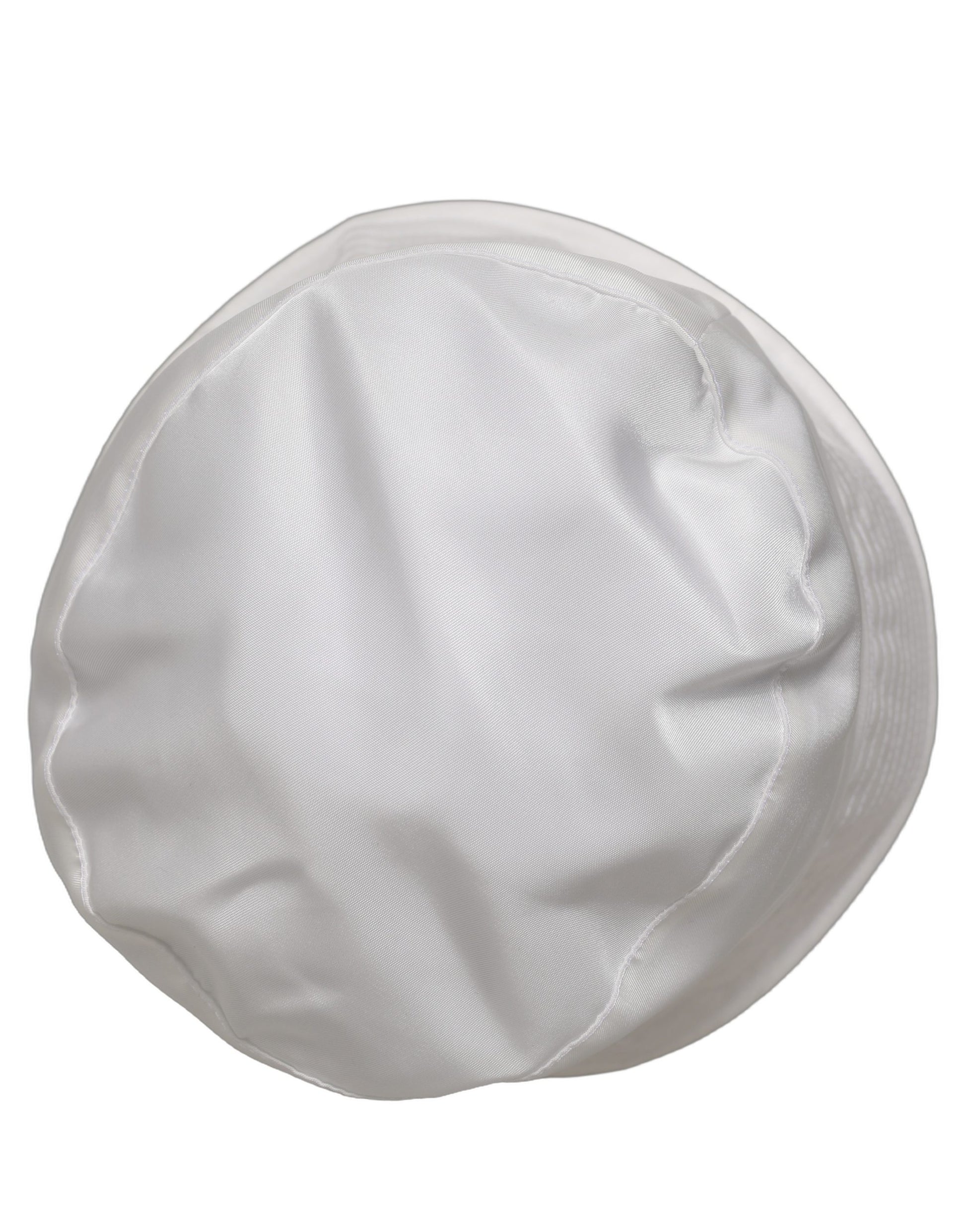Dolce & Gabbana Men White Nylon Wide Brim Bucket Capello Hat