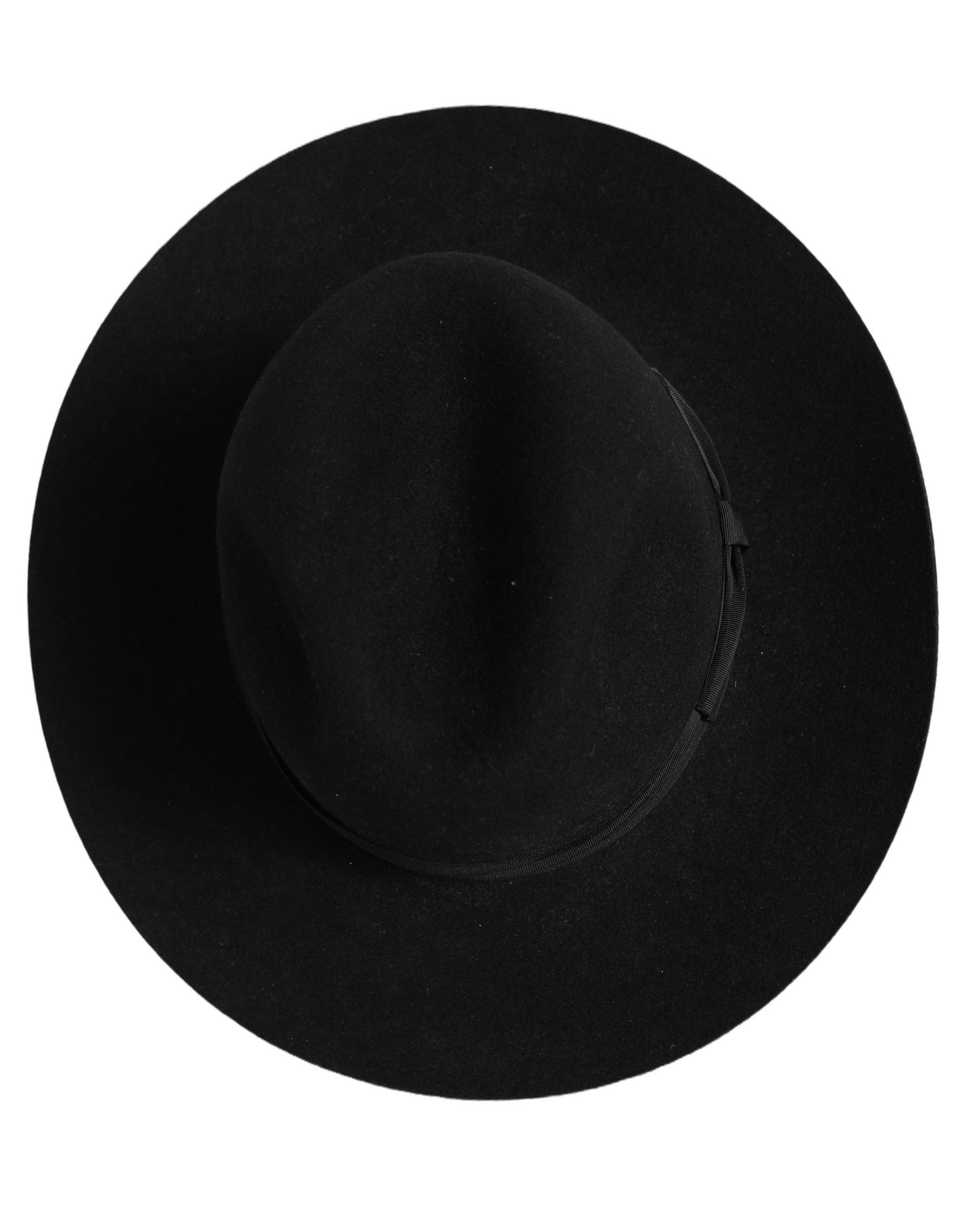 Dolce & Gabbana Men Black Classic Wide Brim Fedora Capello Hat