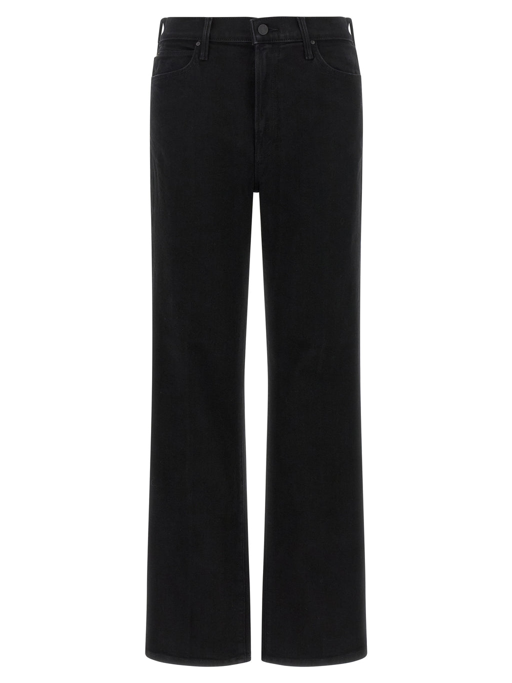 Mother Denim Black Cotton Flared Jeans