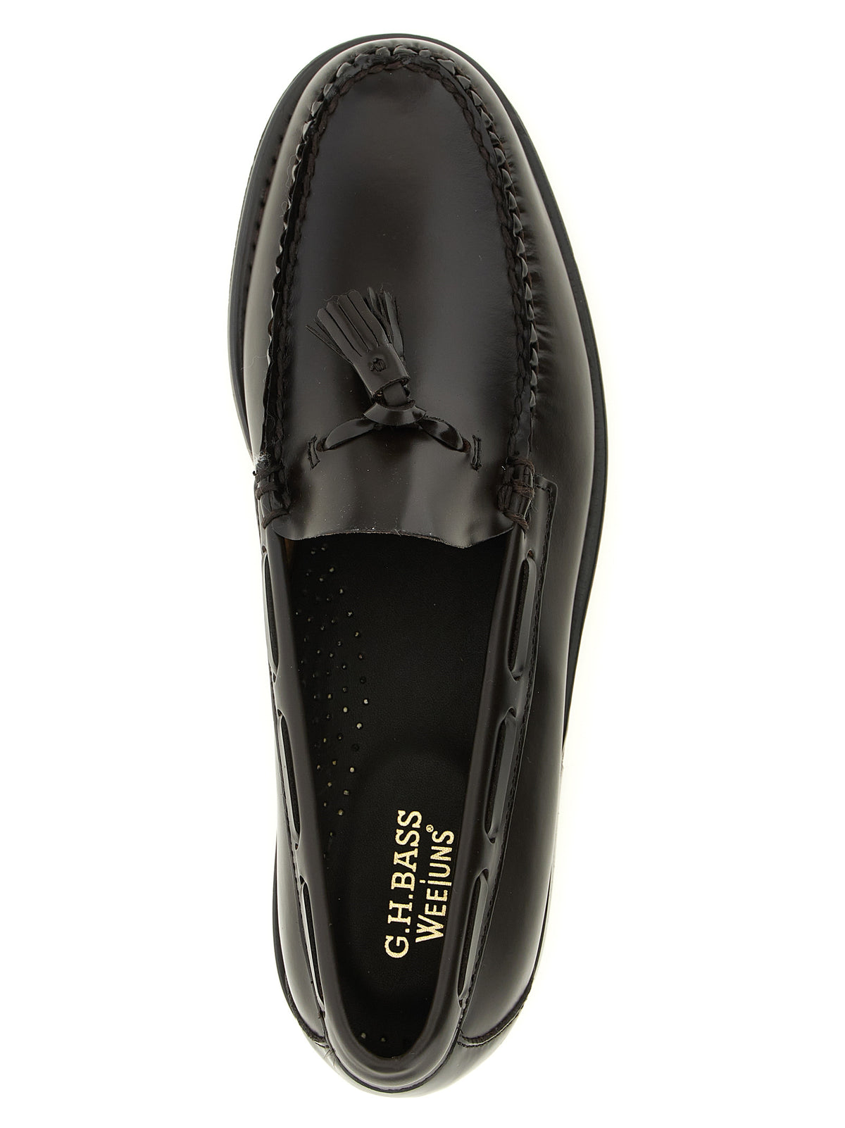 G.H. BASS Brown Cowhide Slip-On Loafers