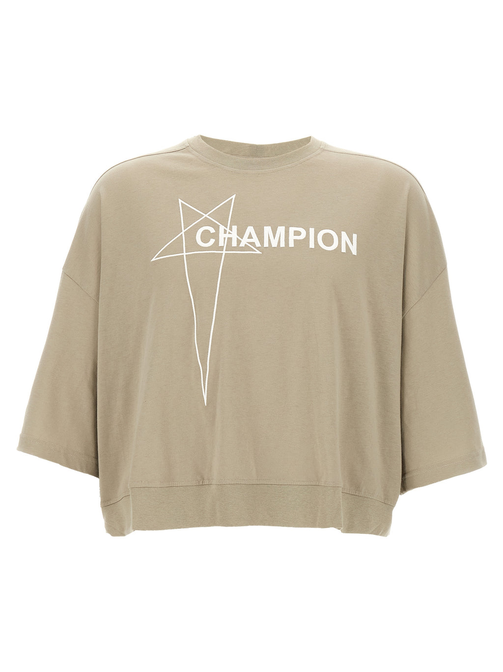 Rick Owens Gray Cotton T-Shirt