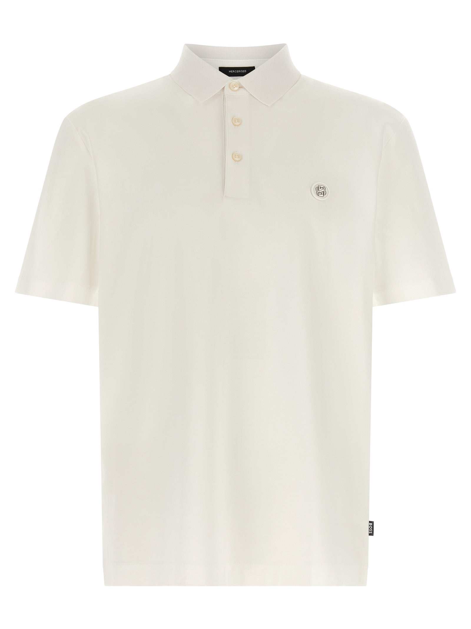 Hugo Boss White Cotton Polo Shirt