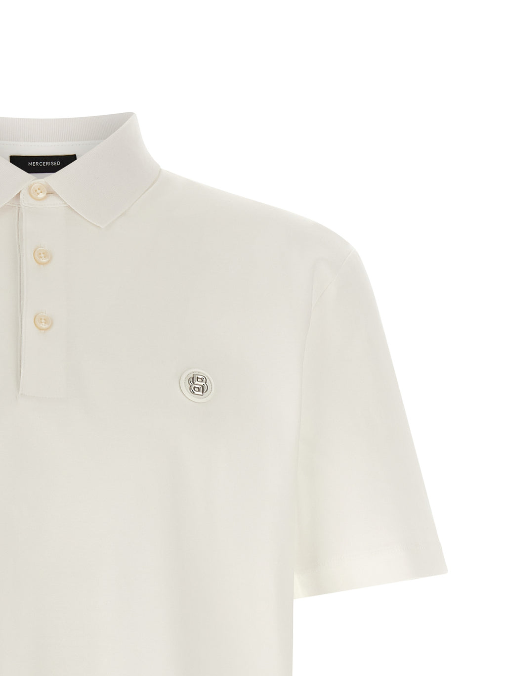 Hugo Boss White Cotton Polo Shirt