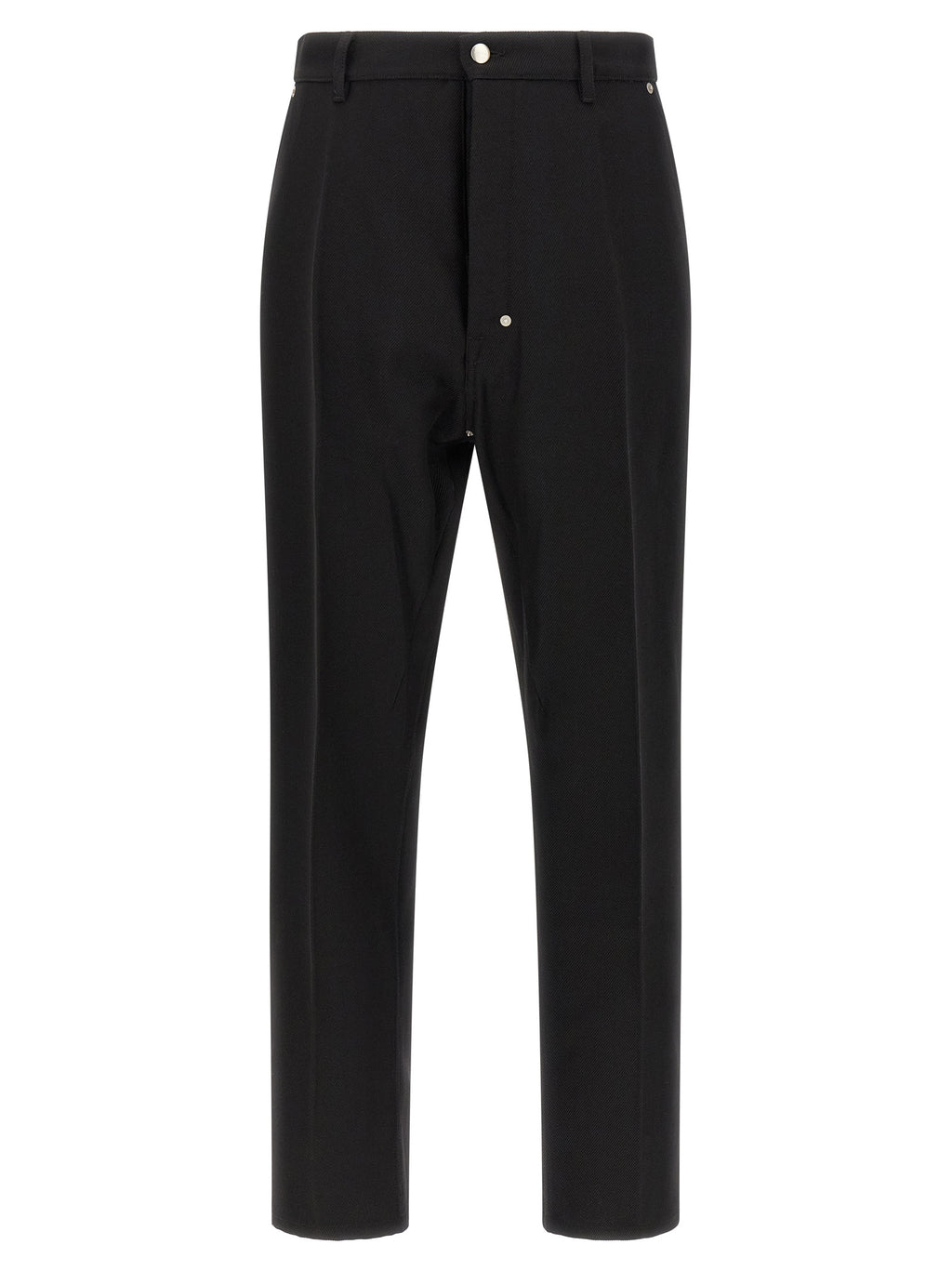 Rick Owens Black Cotton Casual Pants