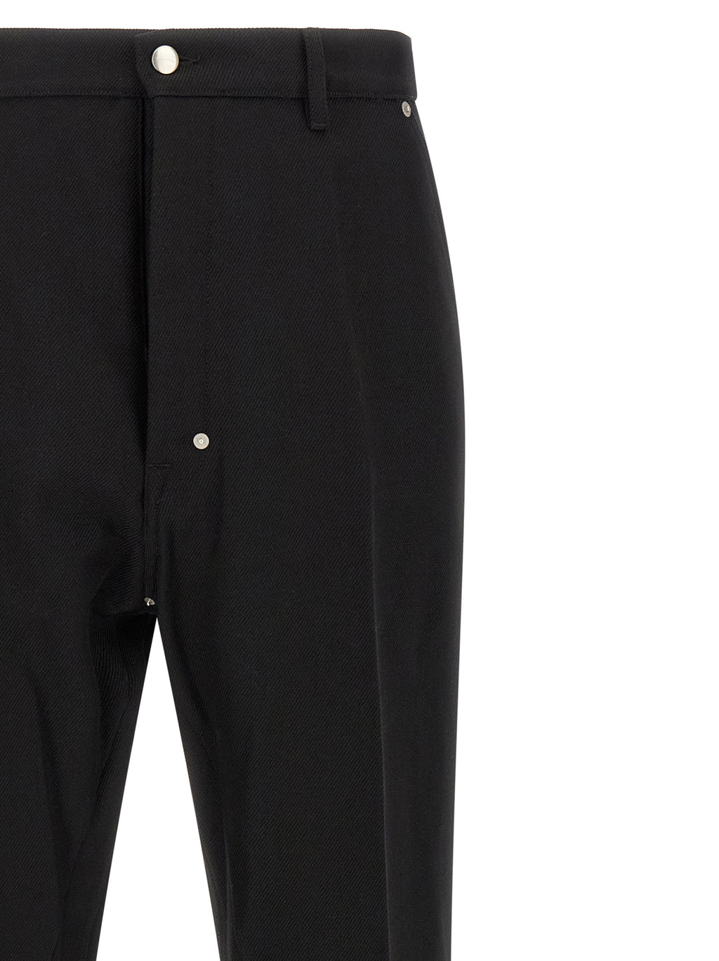 Rick Owens Black Cotton Casual Pants