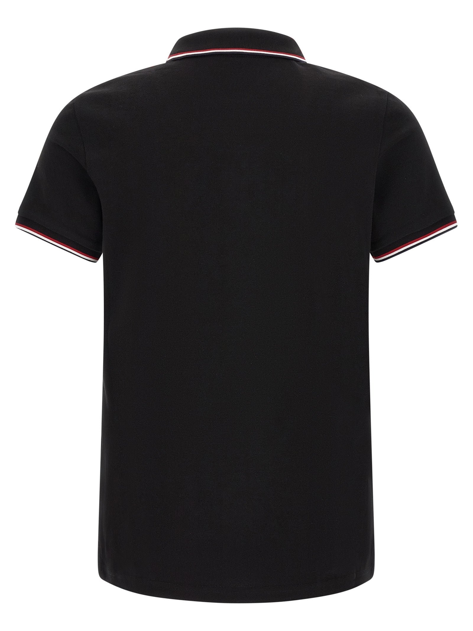 Moncler Black Cotton Polo Shirt
