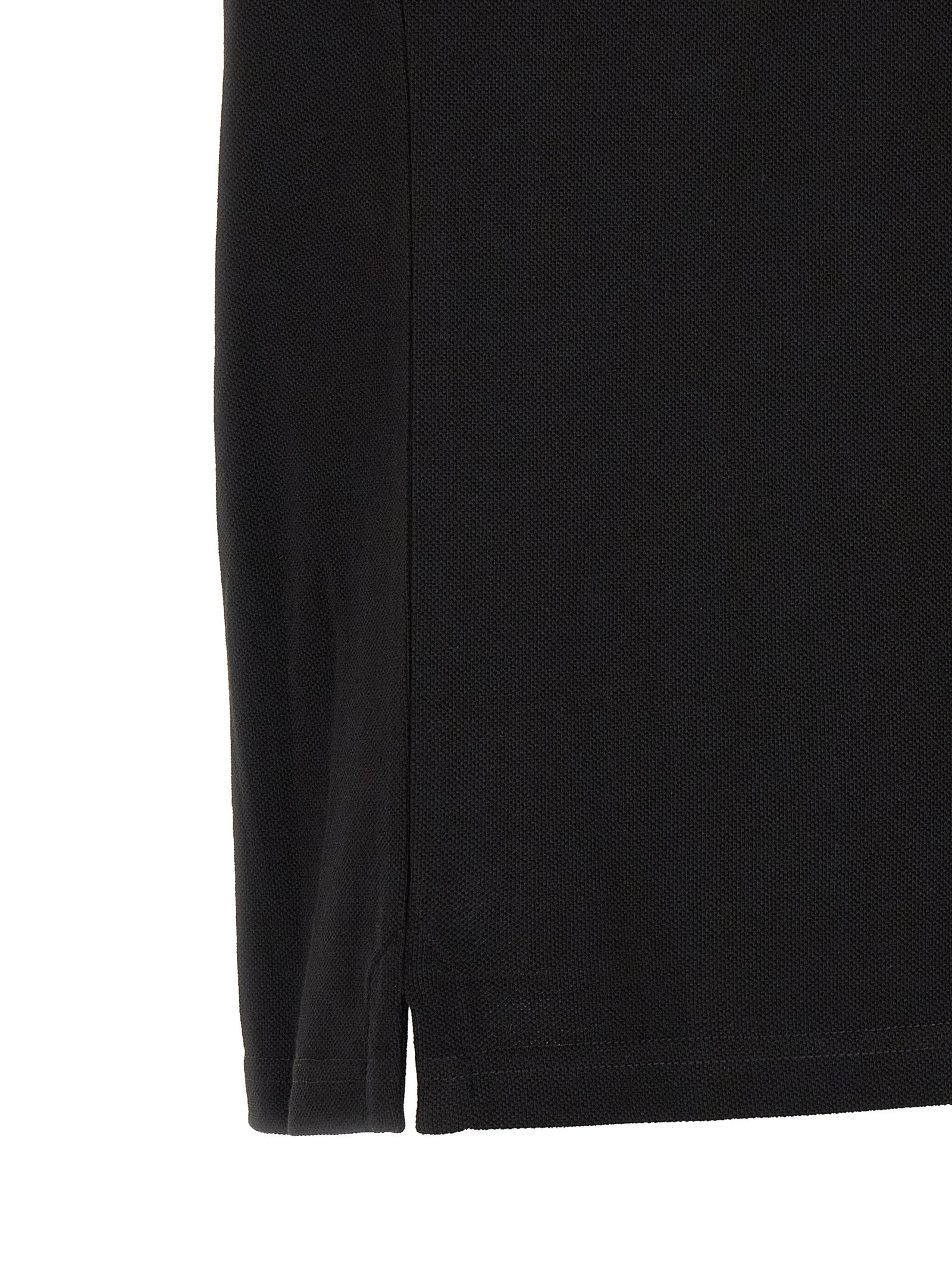 Moncler Black Cotton Polo Shirt
