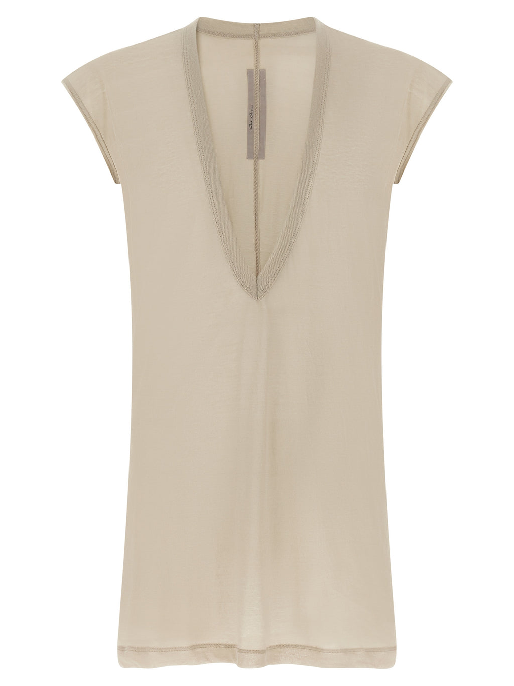 Rick Owens Beige Cotton T-Shirt