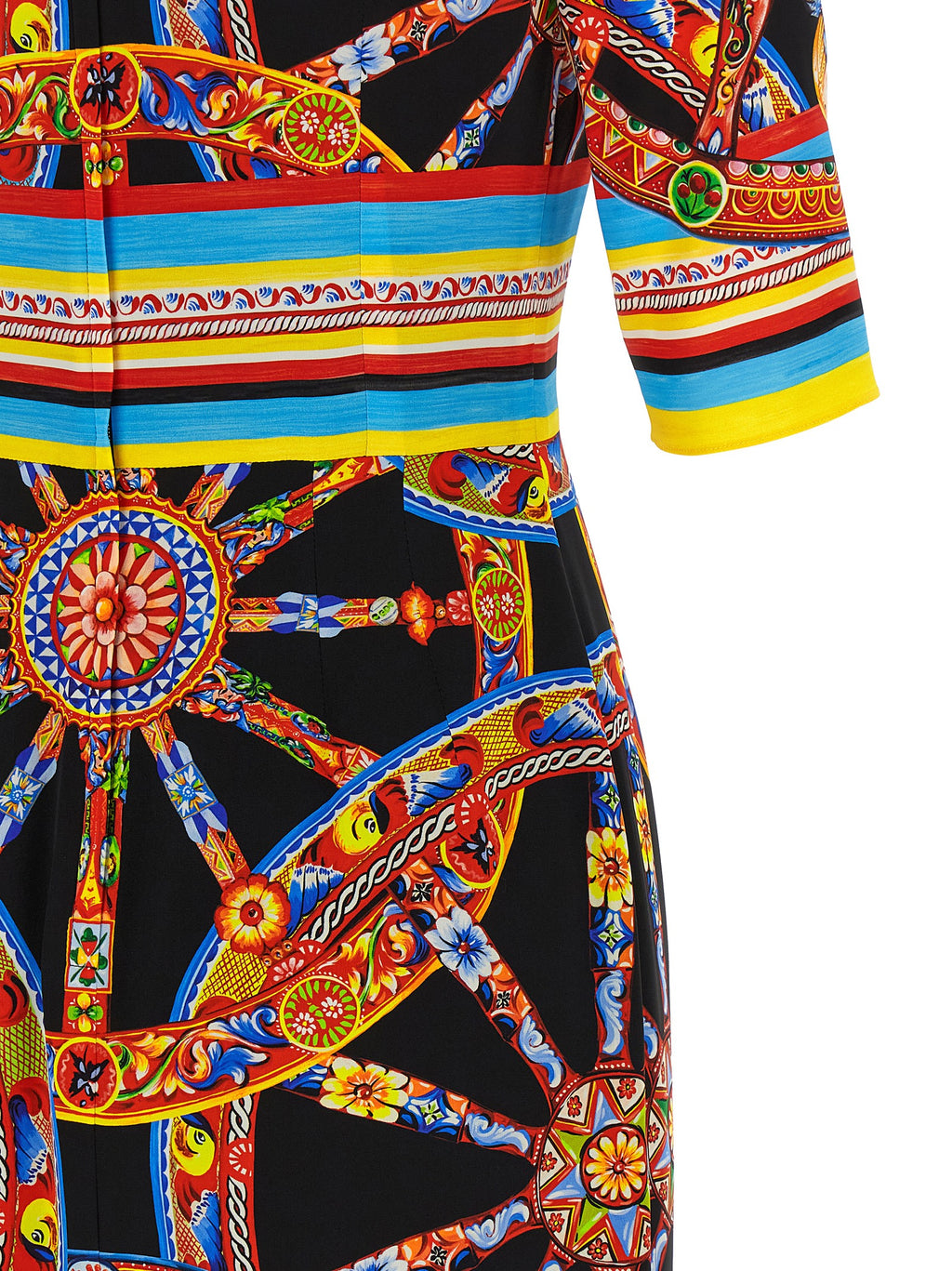 Dolce & Gabbana Multicolor Silk Midi Dress