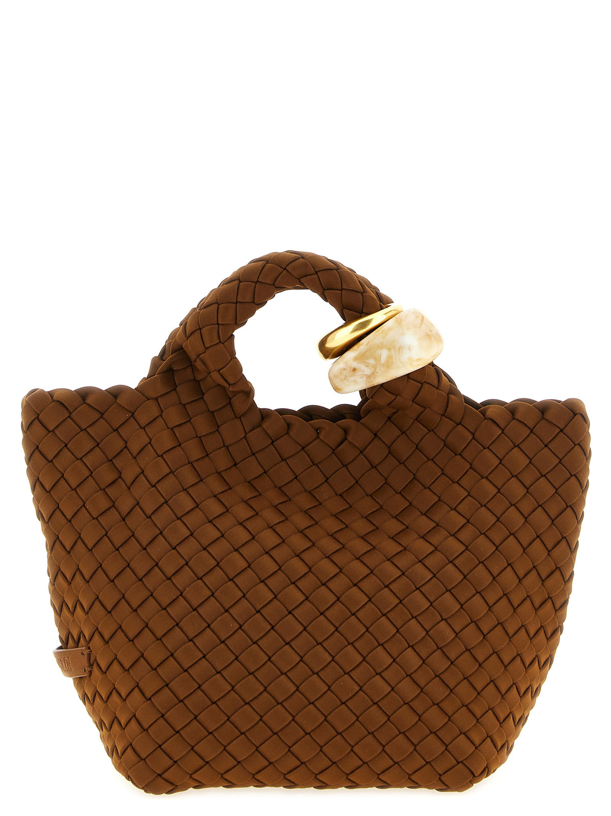 NAGHEDI Braune Nylon-Handtasche