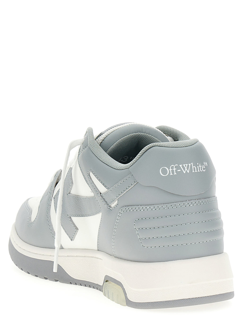 Off-White Gray Calfskin Low Top Sneakers