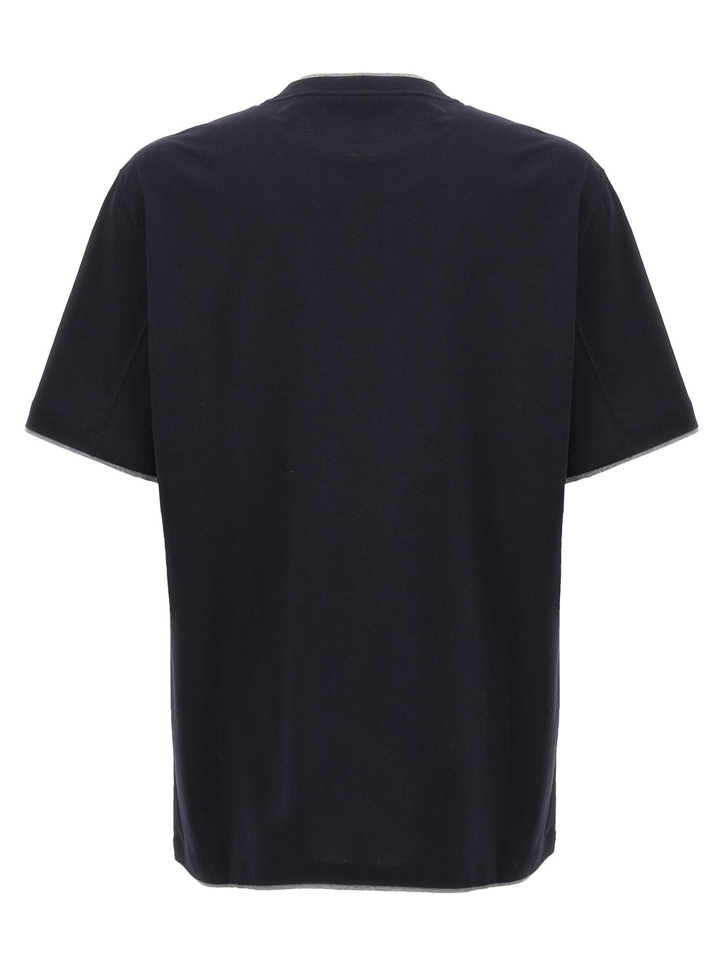 Brunello Cucinelli Blue Cotton T-Shirt