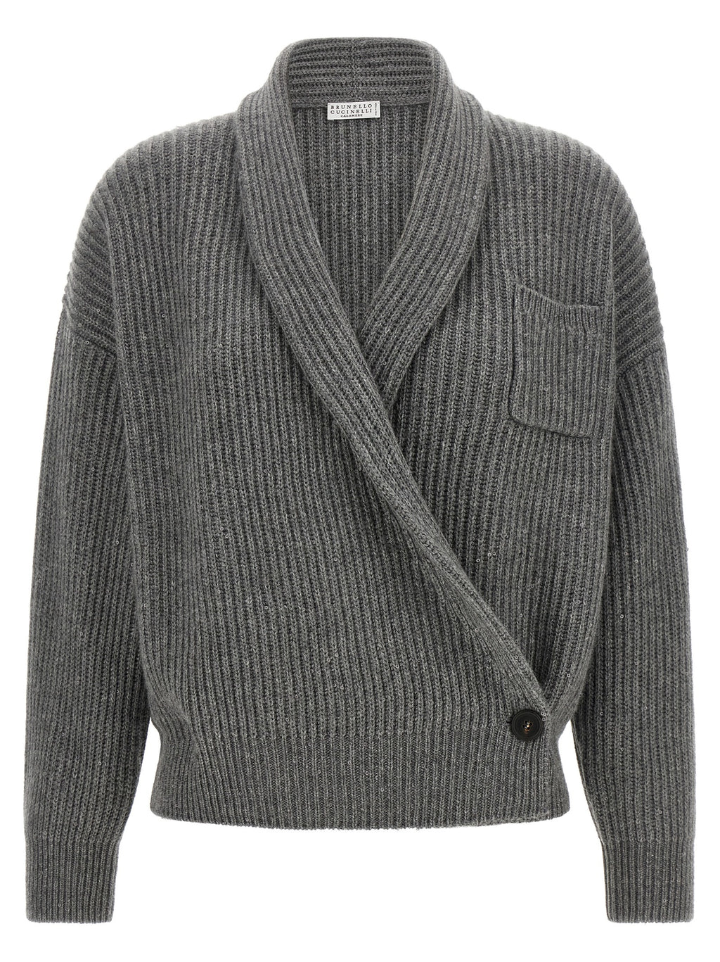 Brunello Cucinelli Gray Cashmere Cardigan