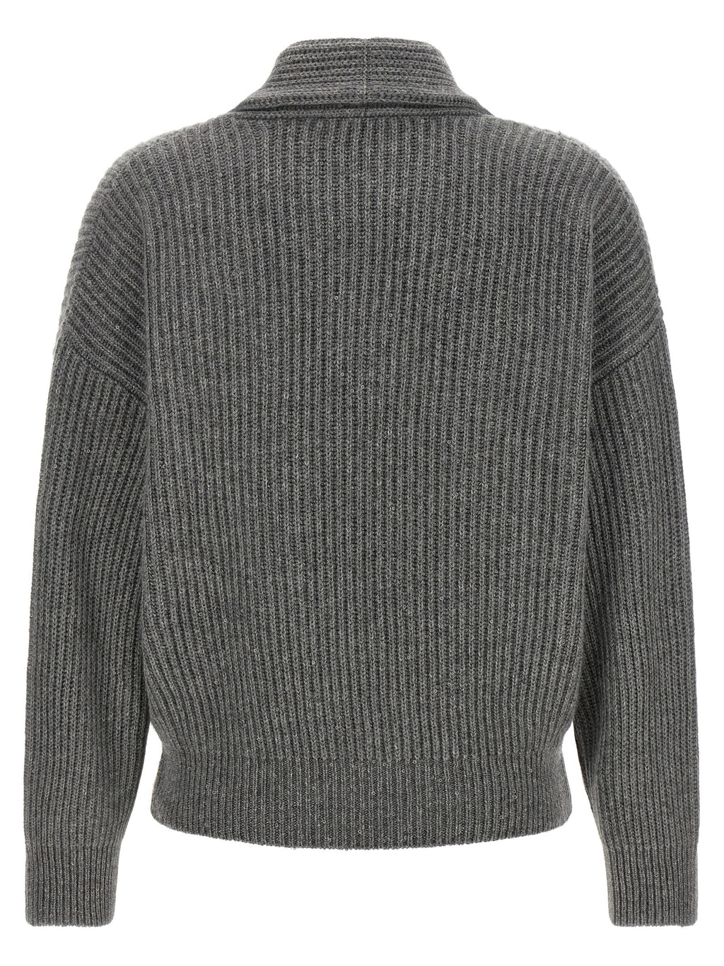Brunello Cucinelli Gray Cashmere Cardigan