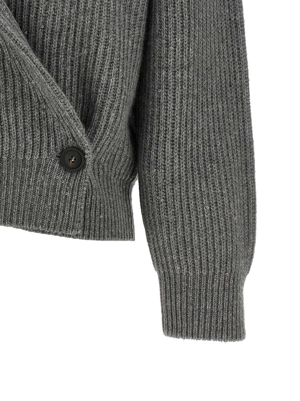 Brunello Cucinelli Gray Cashmere Cardigan