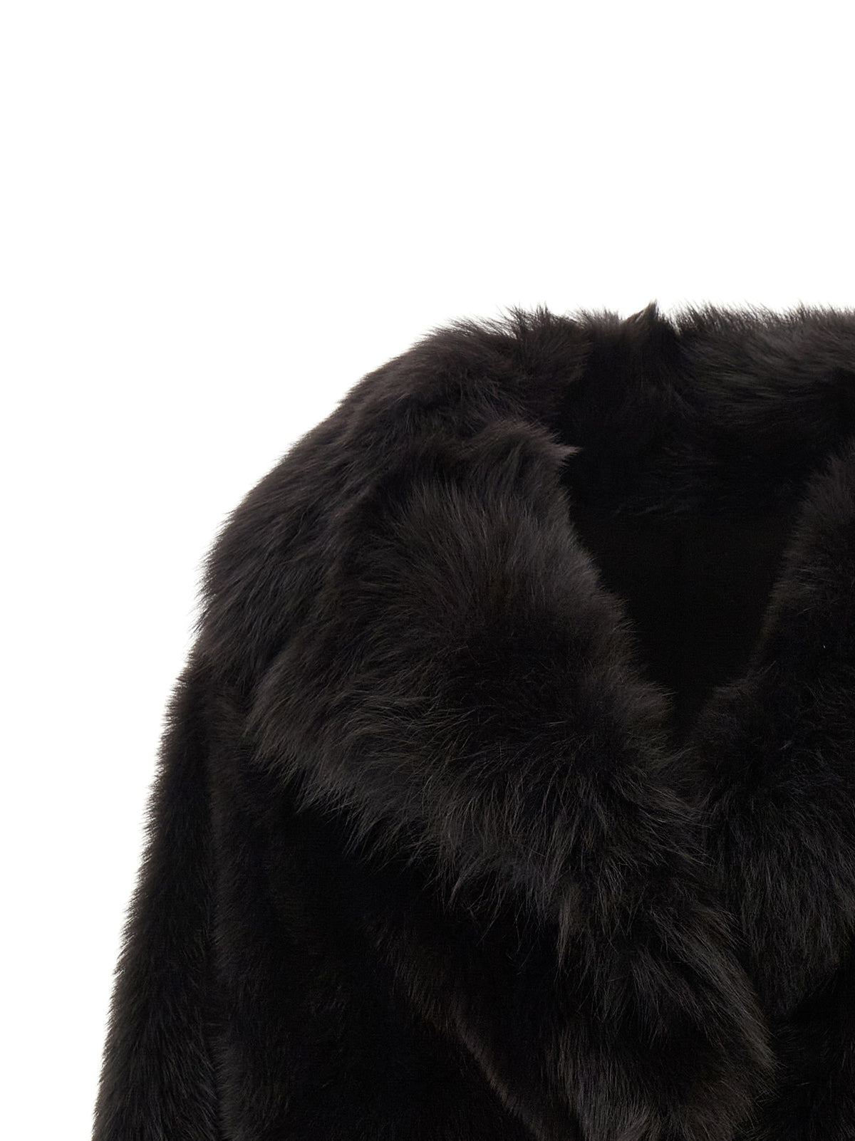 BLANCHA Brown Lamb Fur Full-Length Jacket