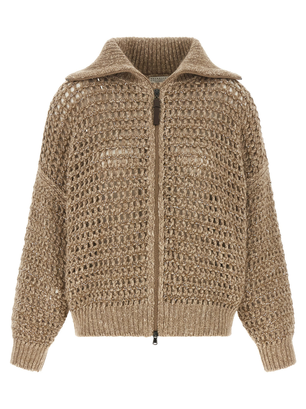 Brunello Cucinelli Beige Elastane Cardigan