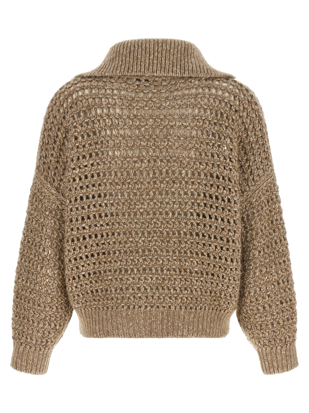 Brunello Cucinelli Beige Elastane Cardigan