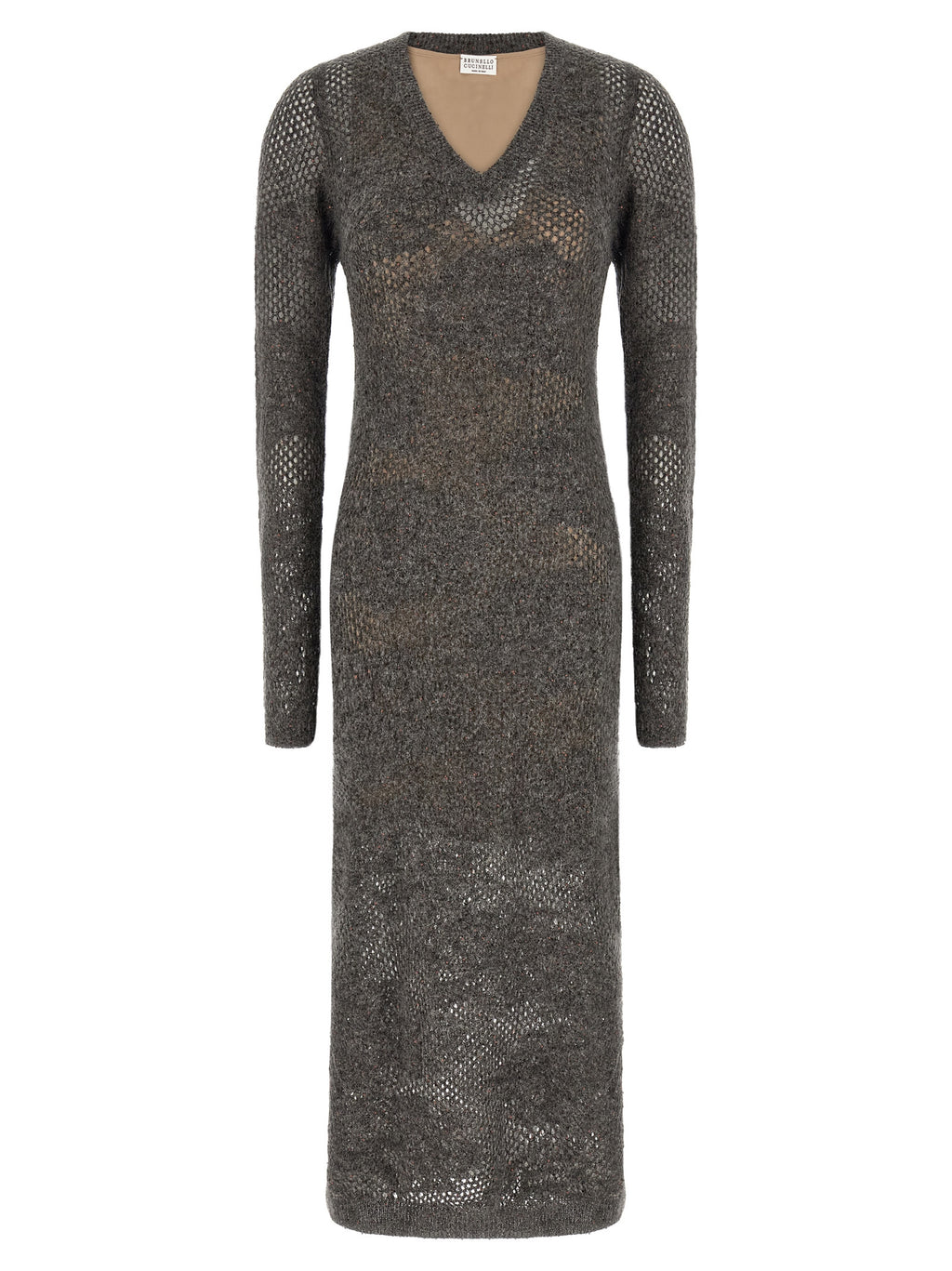 Brunello Cucinelli Gray Nylon Casual Dress