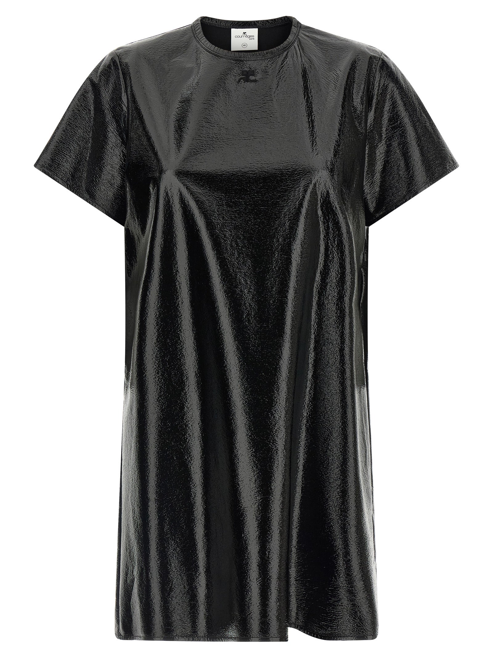 Courrèges Black Viscose Short Dress
