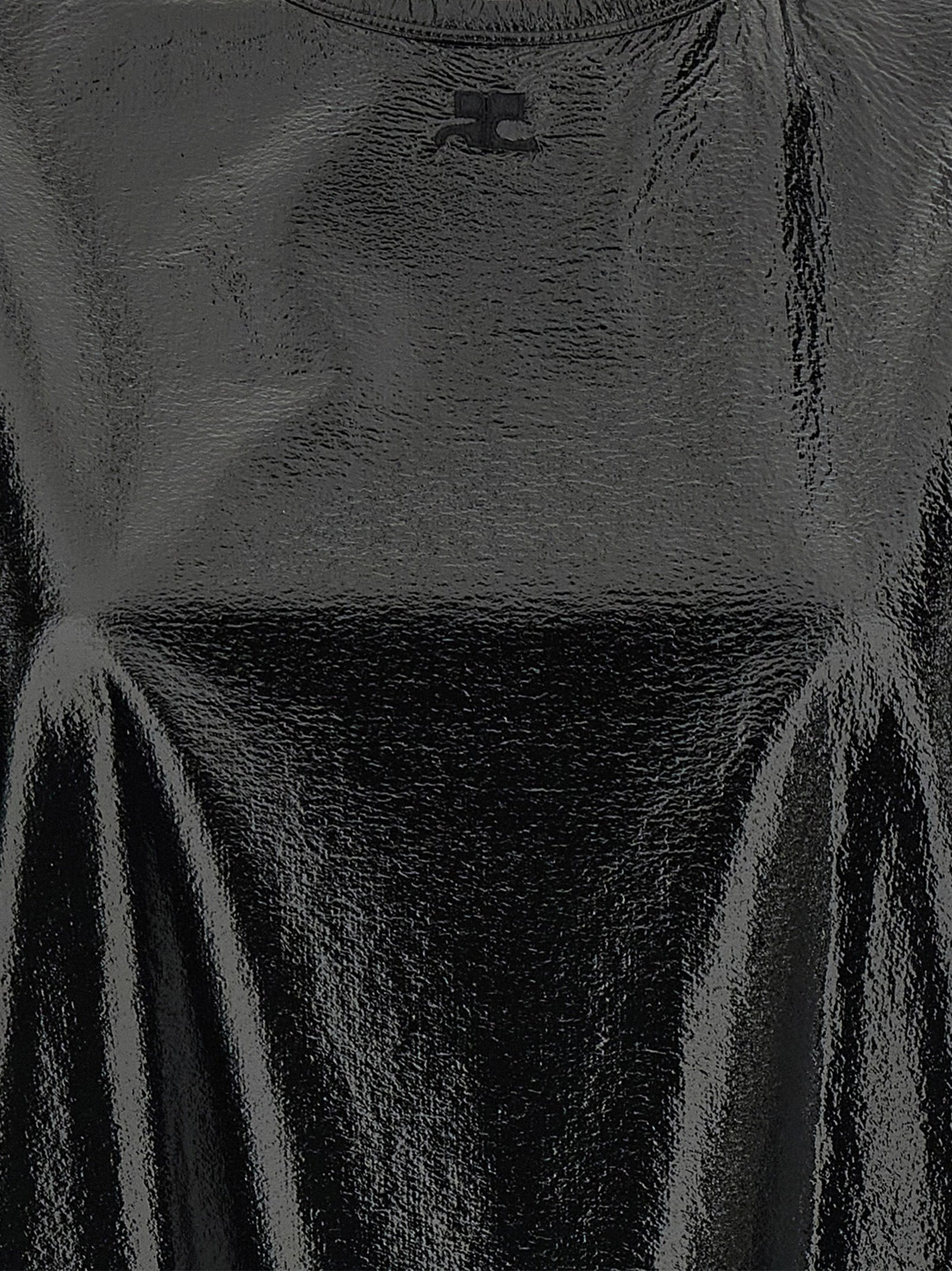 Courrèges Black Viscose Short Dress