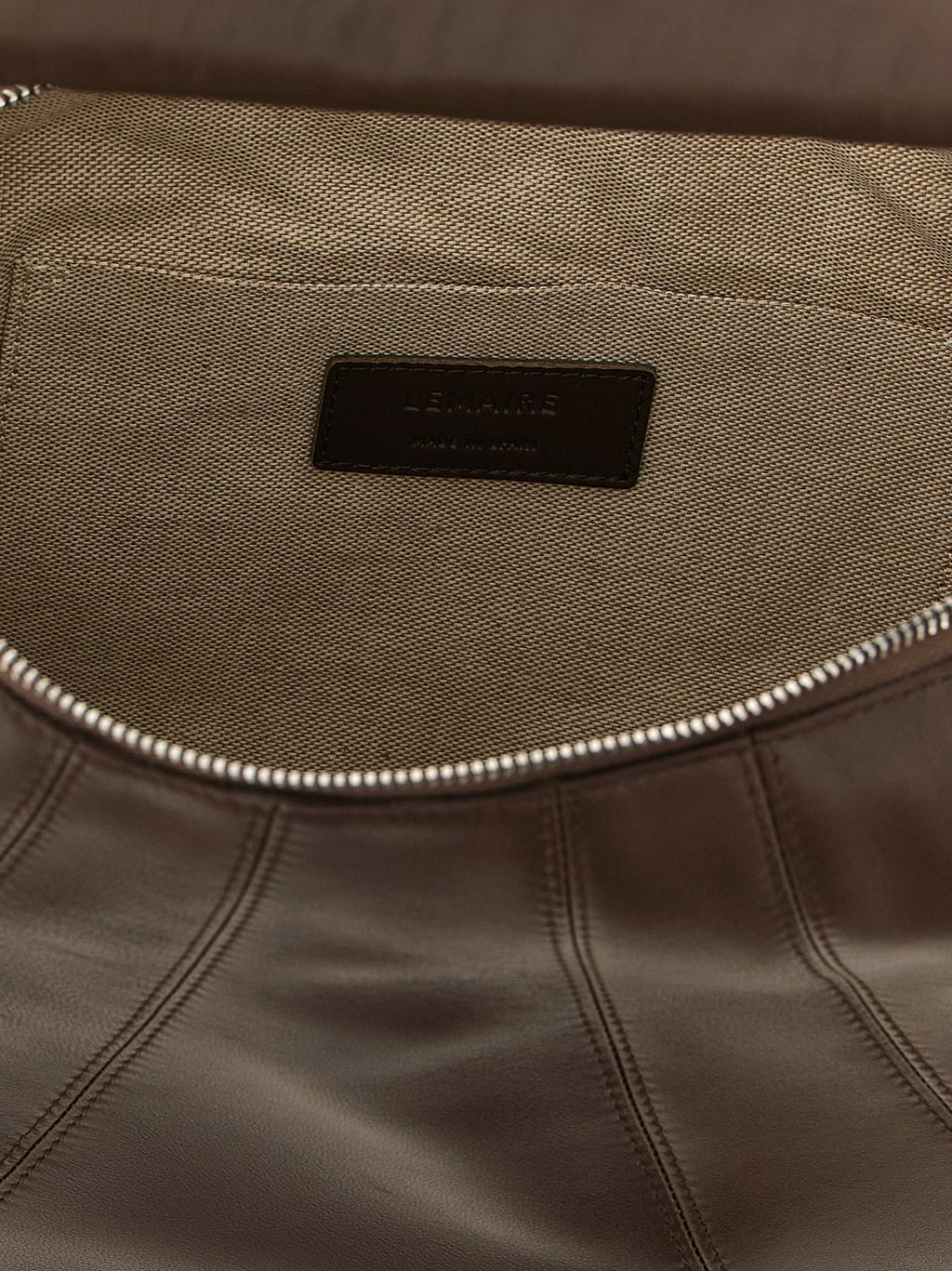 Lemaire Brown Lamb Leather Shoulder Bag