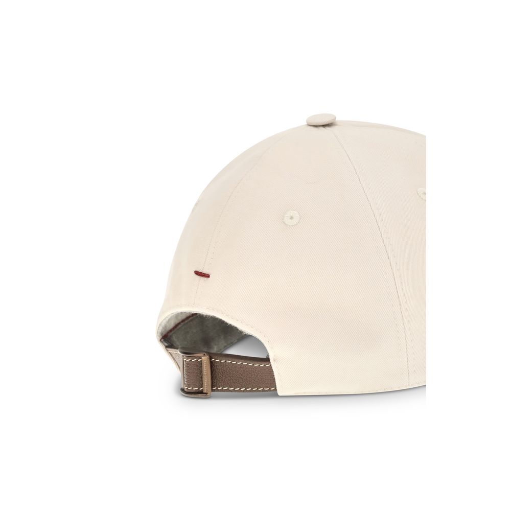 Brunello Cucinelli Beige Cotton Cap (Baseball Hat)