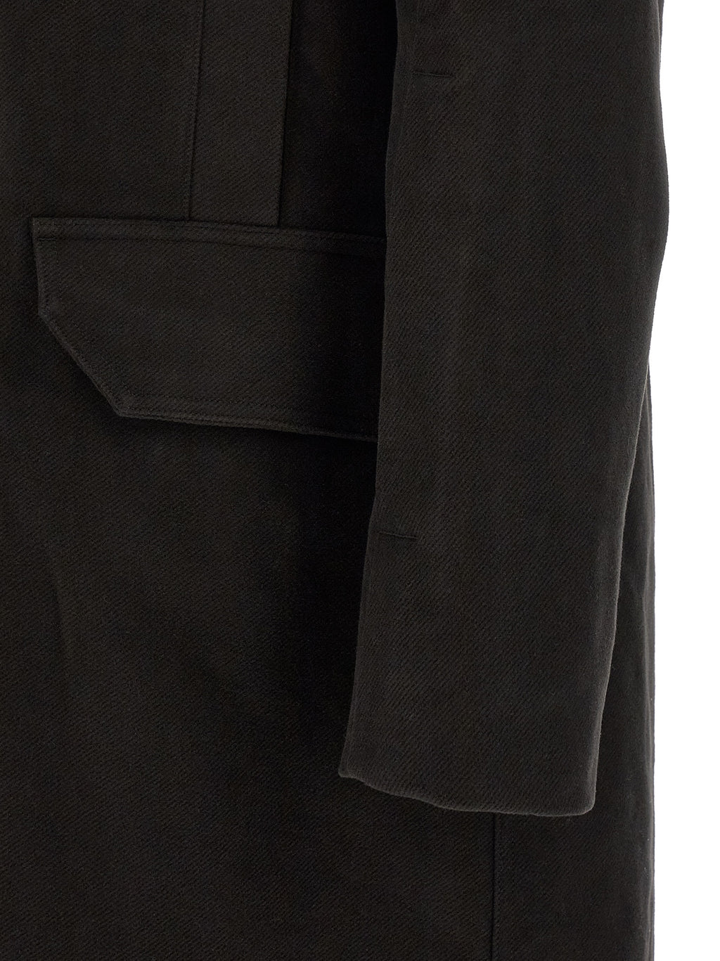 Rick Owens Black Cotton Parka
