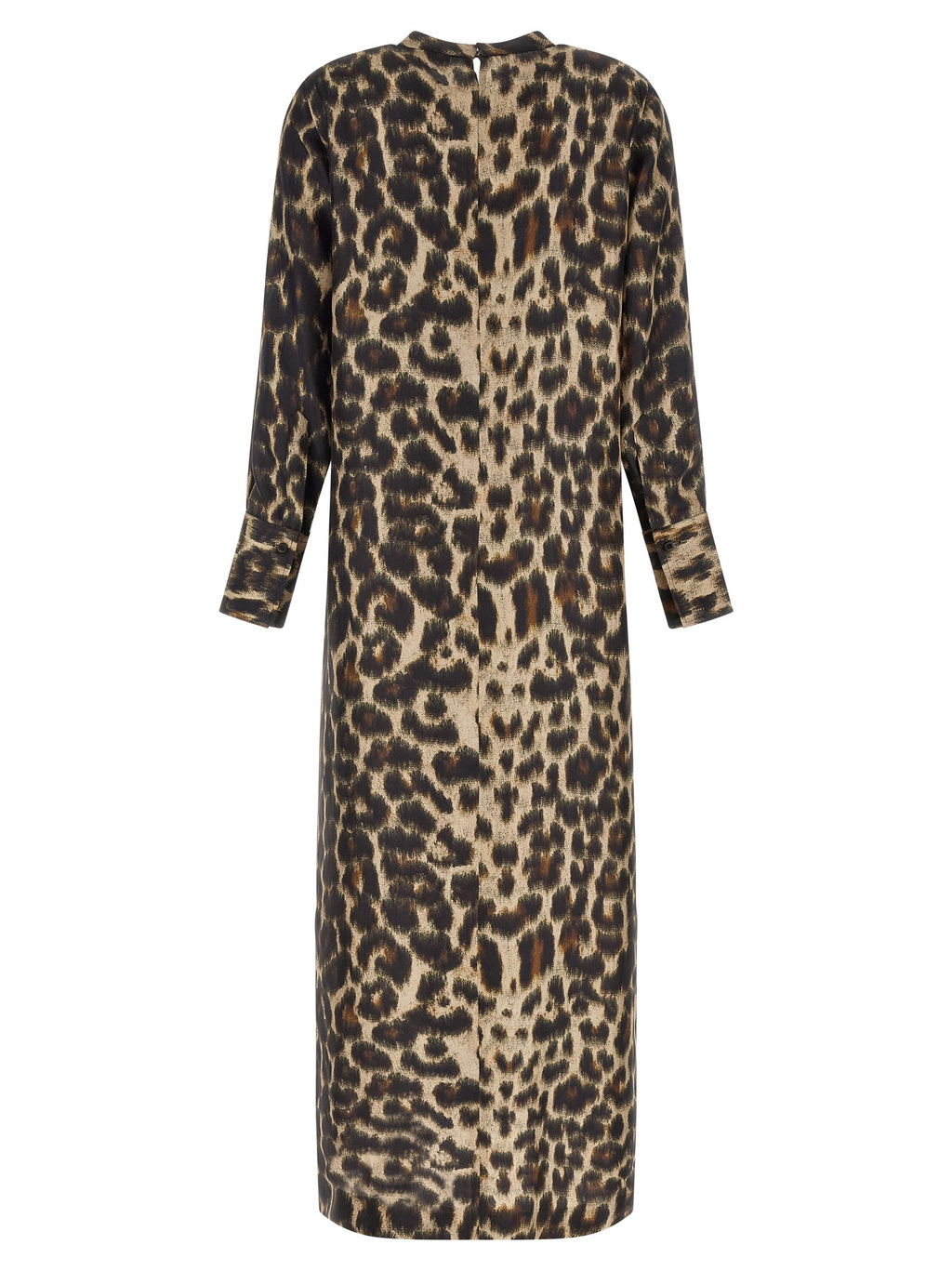 Alberto Biani Brown Silk Long Dress