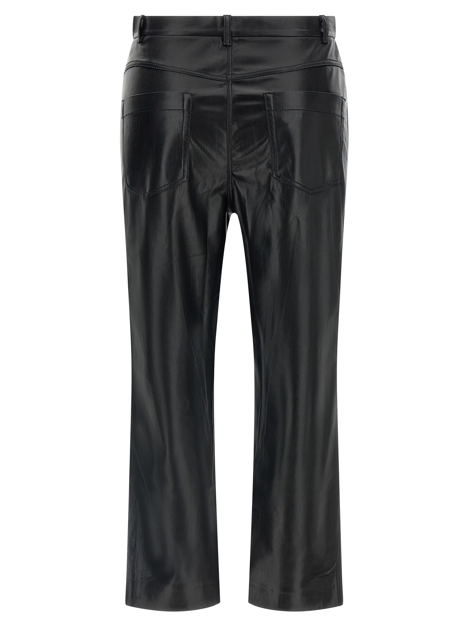 The Andamane Black Polyester Casual Pants
