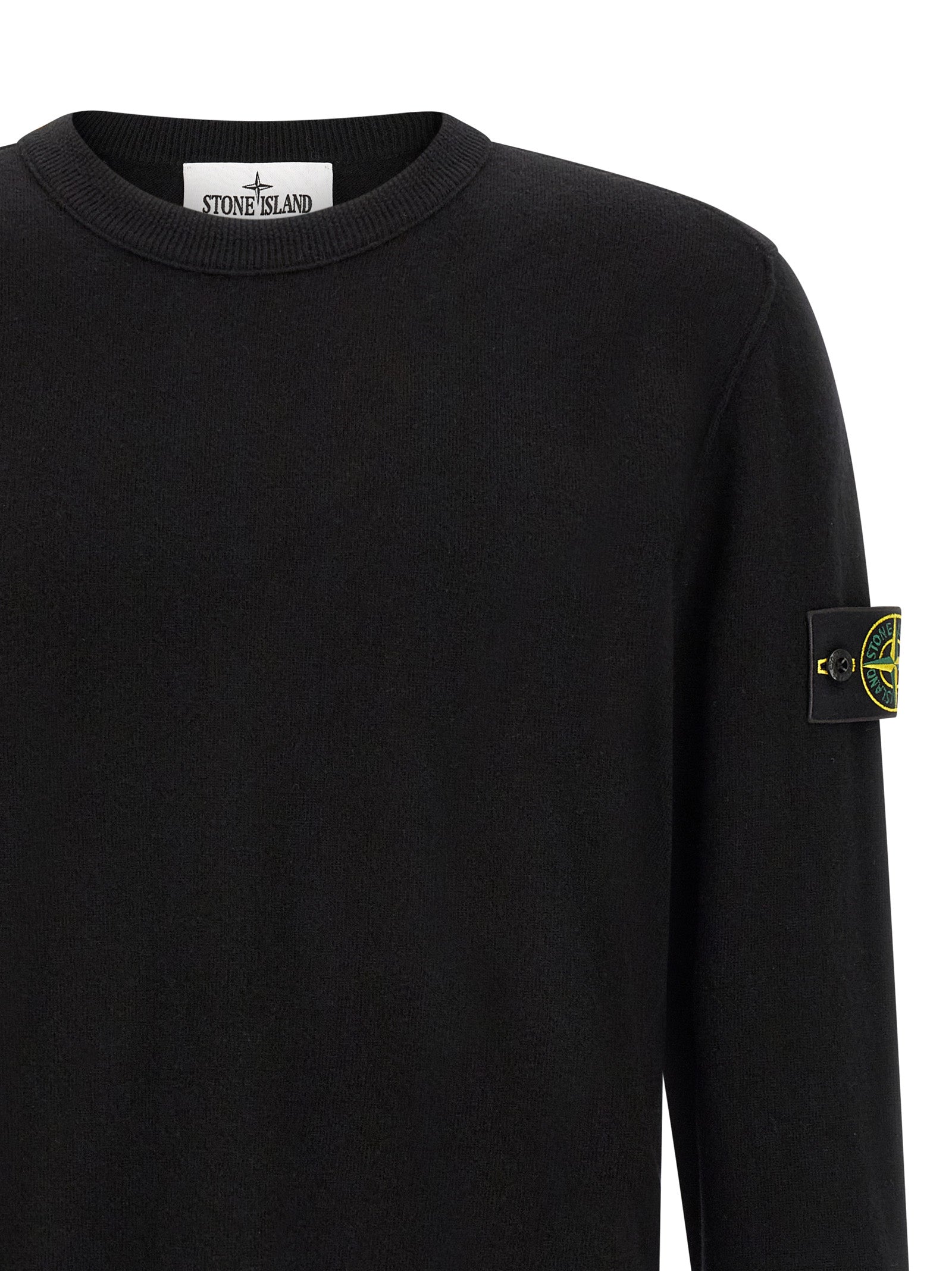 Stone Island Black Virgin Wool Cardigan