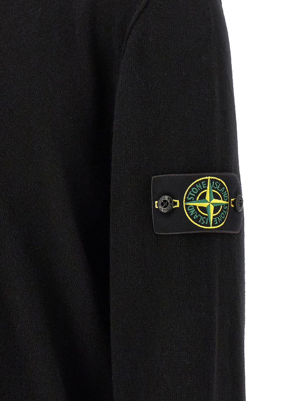 Stone Island Black Virgin Wool Cardigan