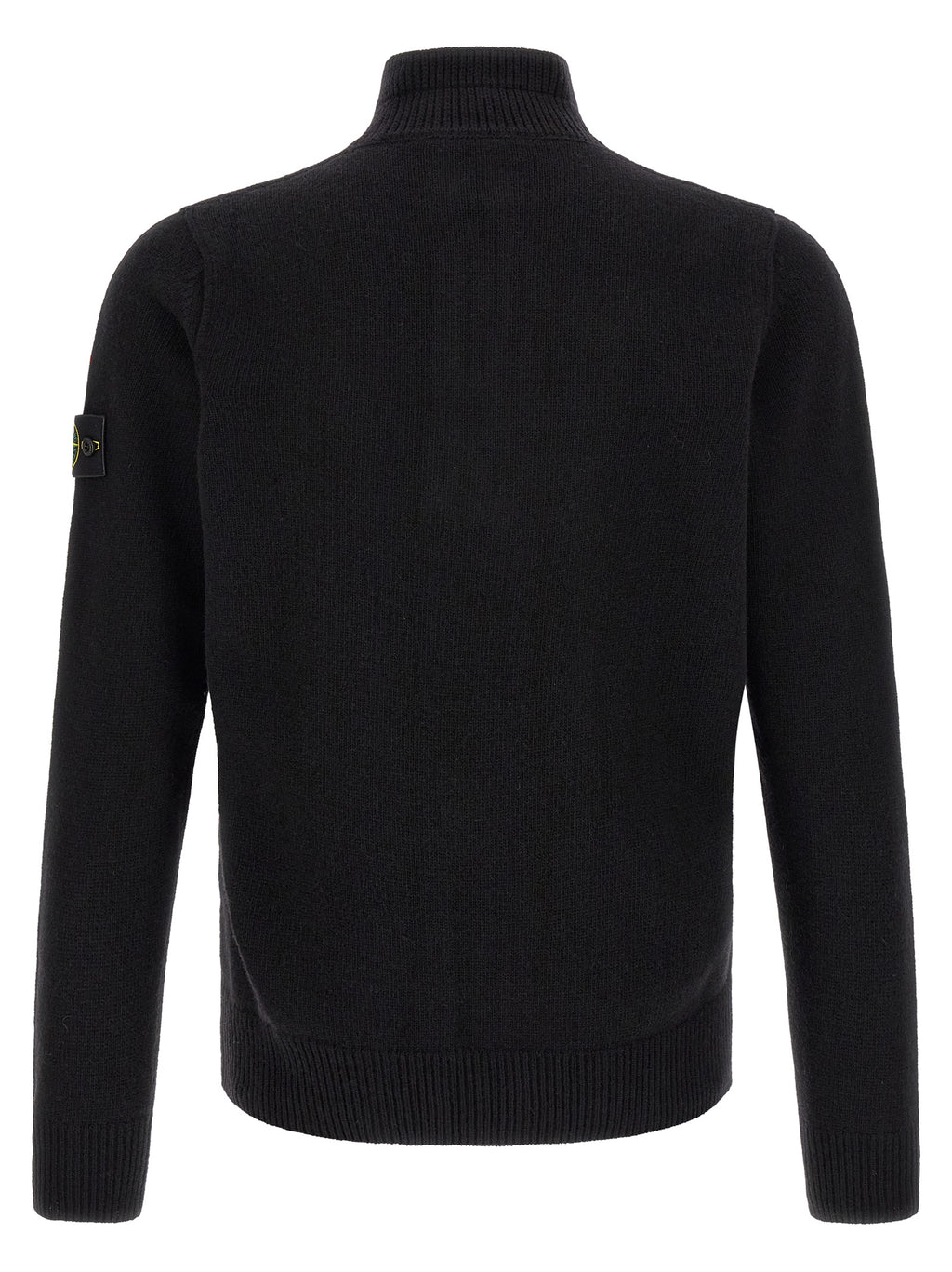 Stone Island Black Virgin Wool Cardigan