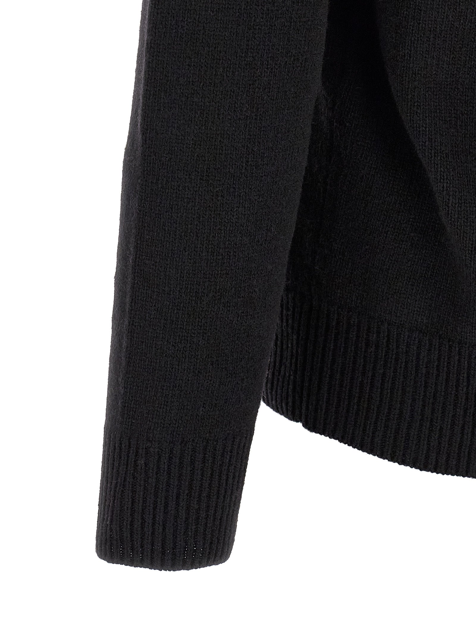 Stone Island Black Virgin Wool Cardigan