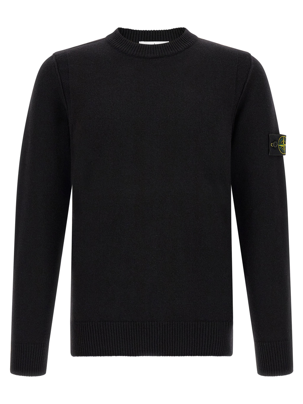 Stone Island Schwarzer Cardigan aus Schurwolle