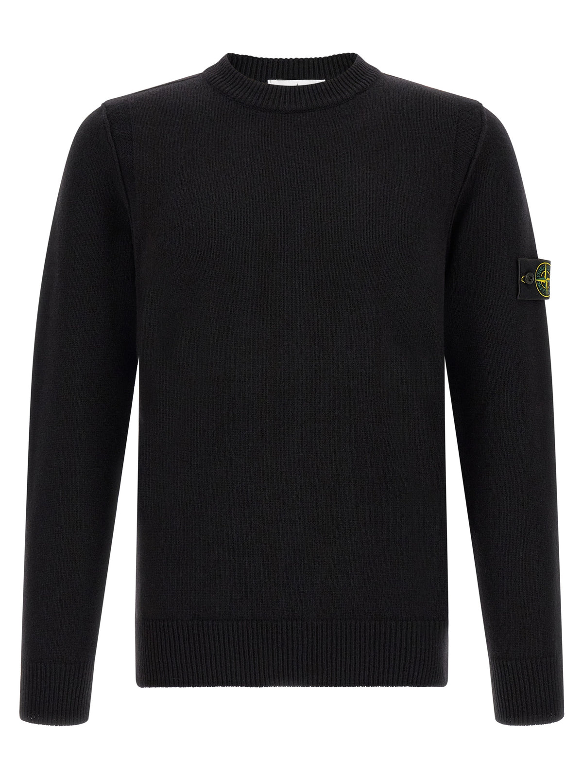 Stone Island Schwarzer Cardigan aus Schurwolle