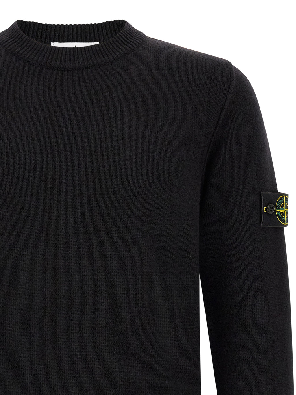Stone Island Schwarzer Cardigan aus Schurwolle