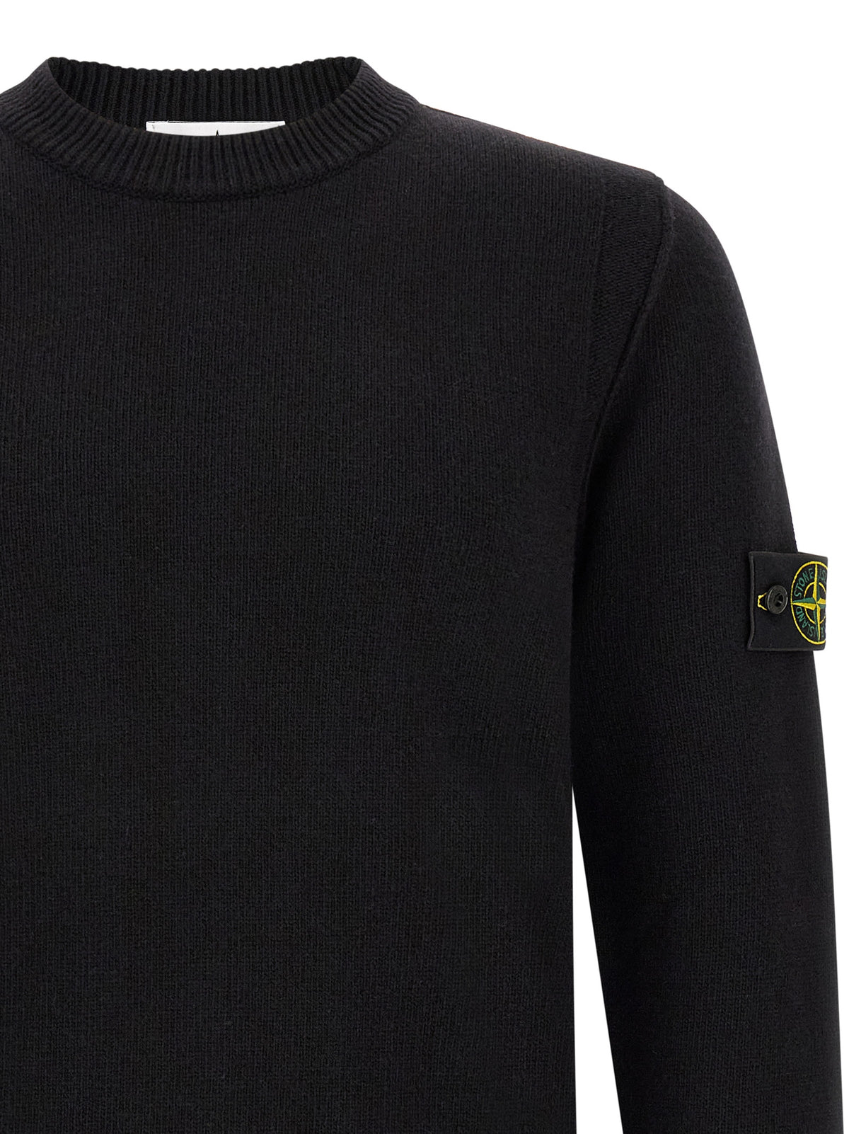 Stone Island Schwarzer Cardigan aus Schurwolle