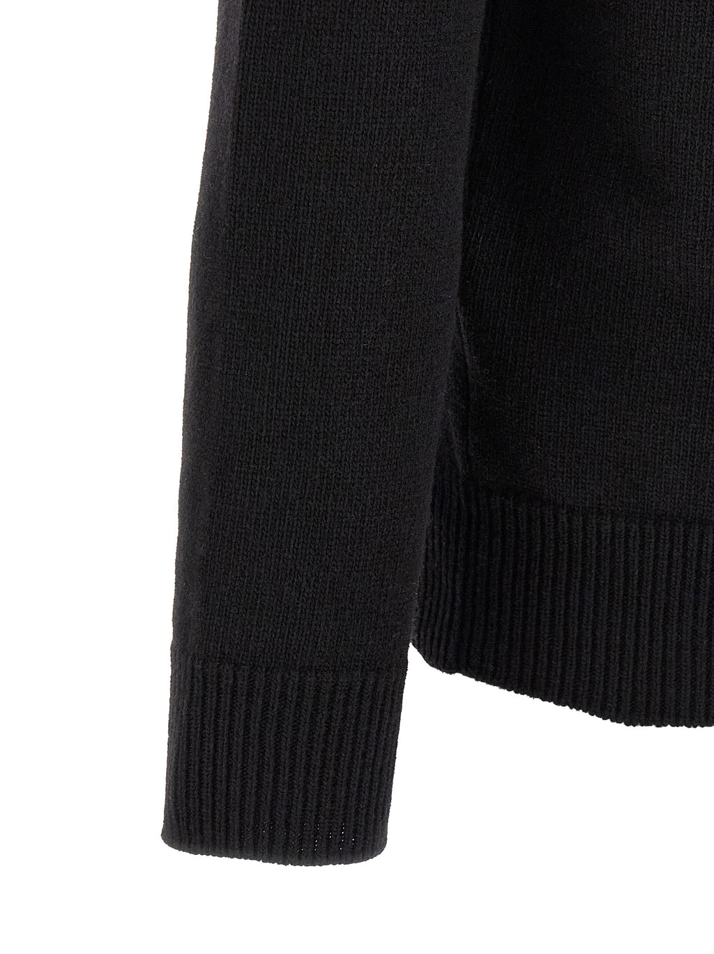 Stone Island Schwarzer Cardigan aus Schurwolle