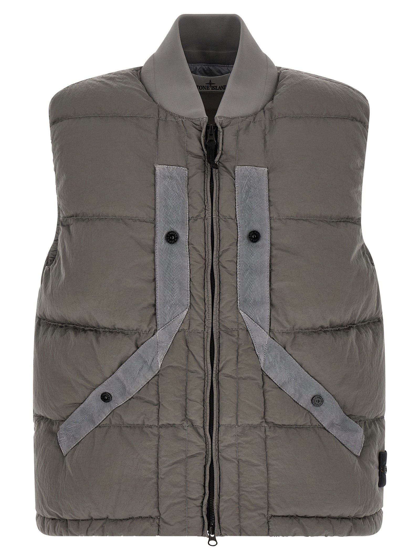 Stone Island Gray Polyamide Sleeveless Jacket