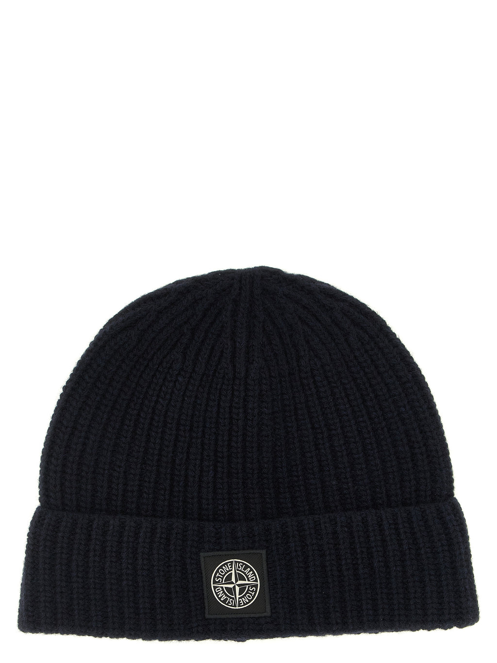 Stone Island Blue Virgin Wool Beanie