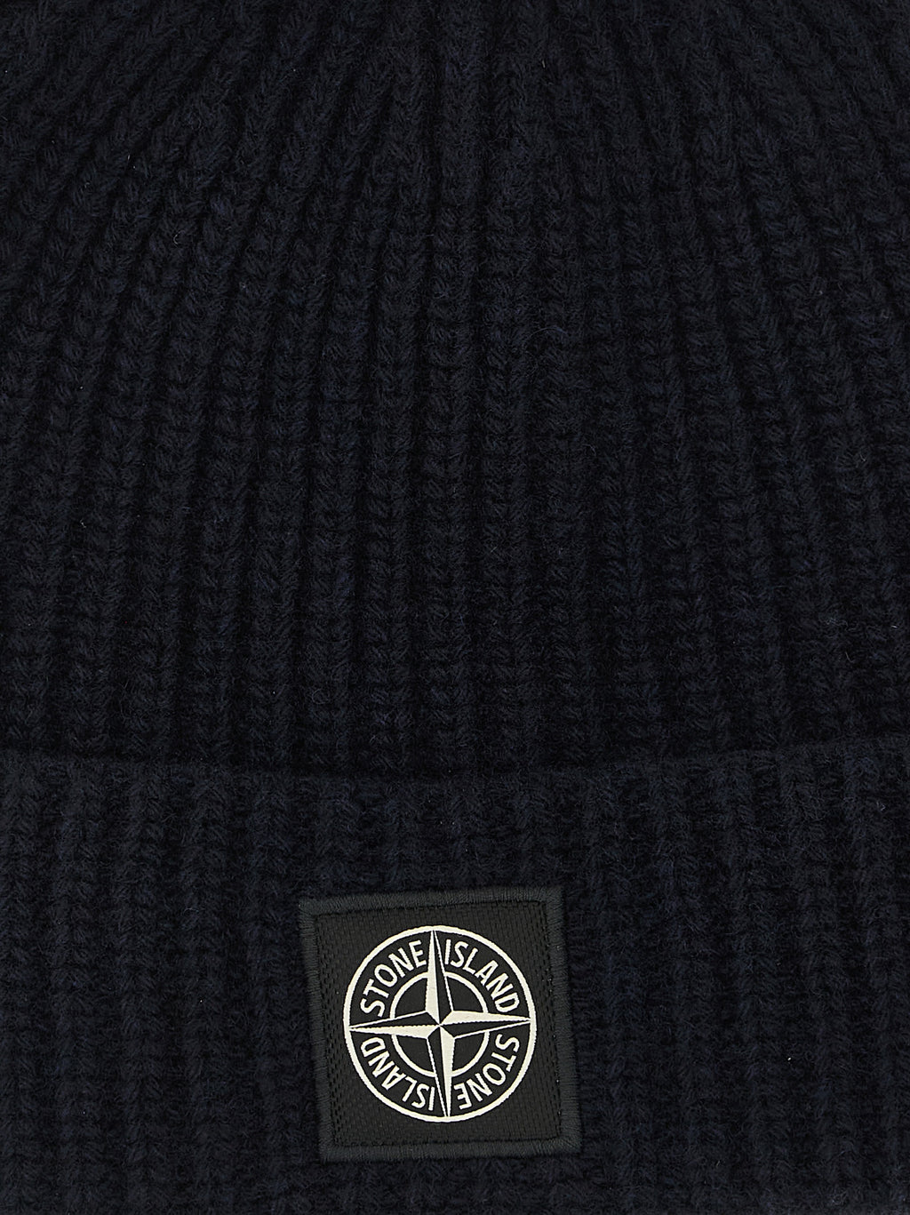 Stone Island Blue Virgin Wool Beanie