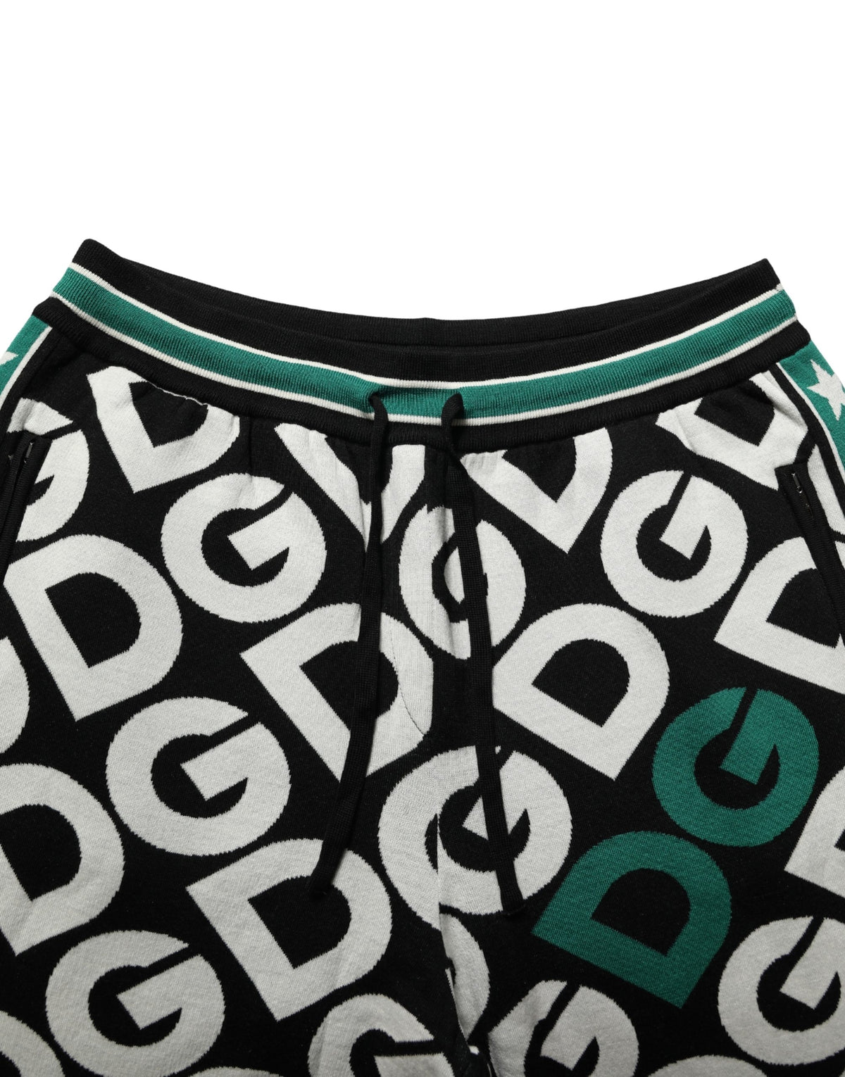 Dolce & Gabbana Black Wool Logo Jogger Sweatpants Pants