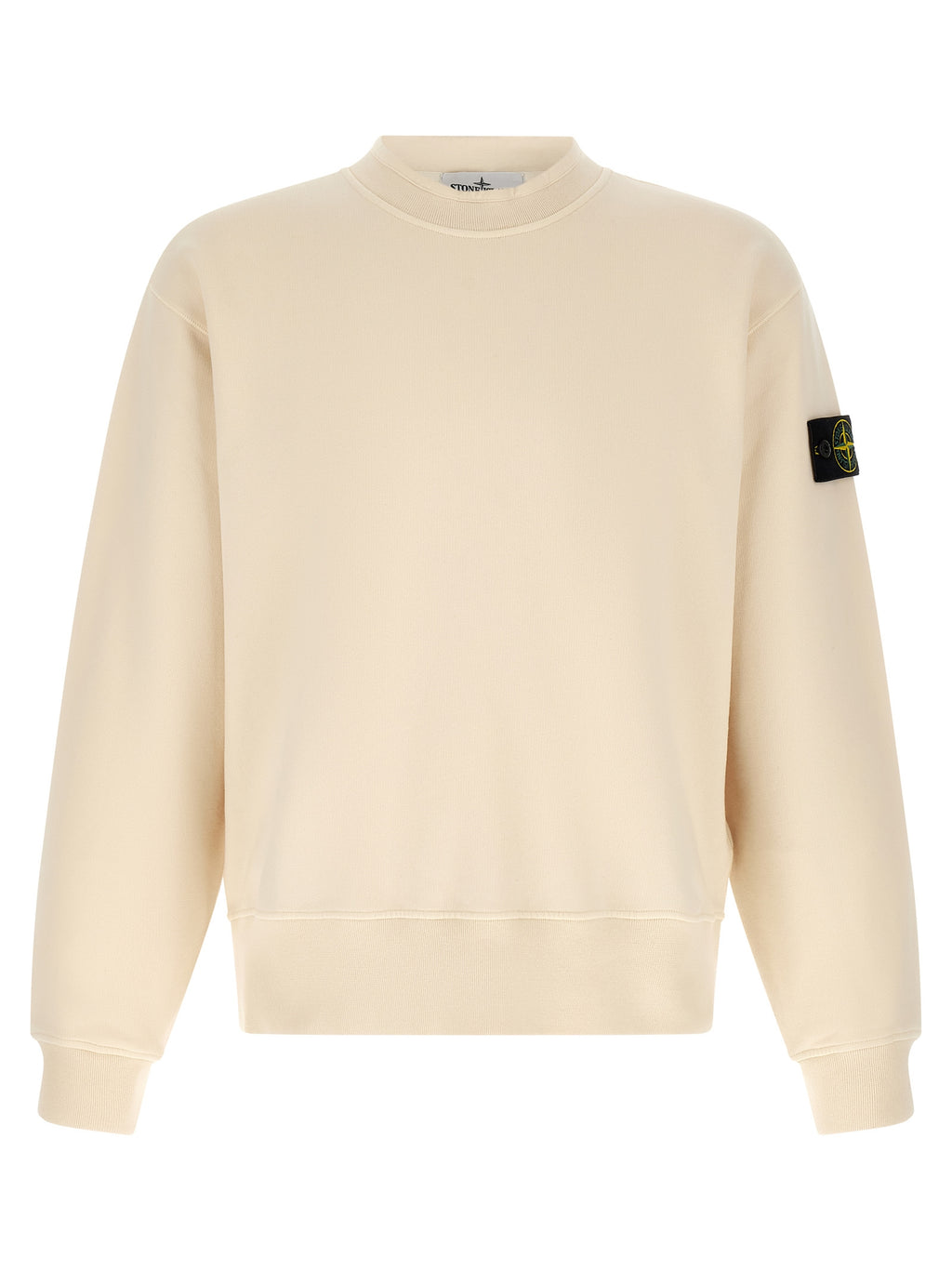 Stone Island White Cotton Sweatshirt